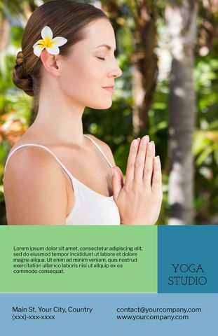 Tranquil Yoga in Nature with Tropical Flower for Wellness - Download Free Stock Templates Pikwizard.com