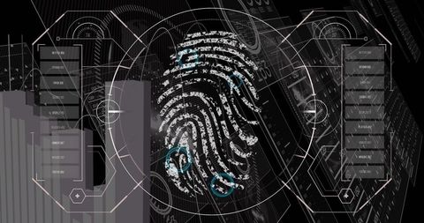 Biometric Fingerprint and Financial Data Digital Interface
