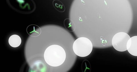 Futuristic eco-friendly digital innovation with neon icons