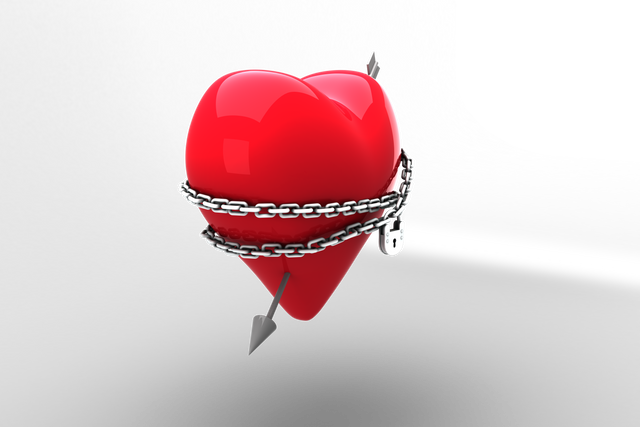 Red Heart with Chain and Padlock on Transparent Background Vector Illustration - Download Free Stock Videos Pikwizard.com