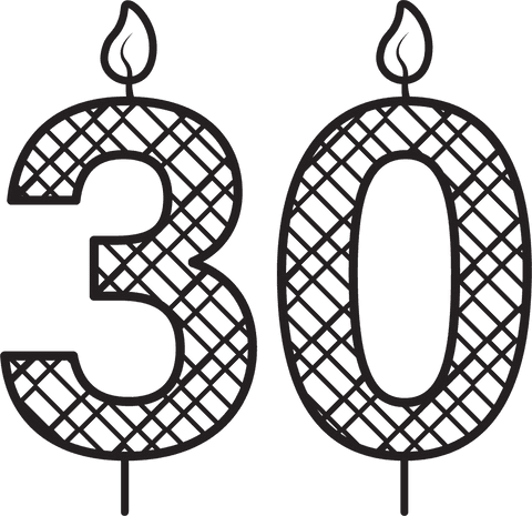 transparent candle number 30 with flames design - Download Free Stock Videos Pikwizard.com