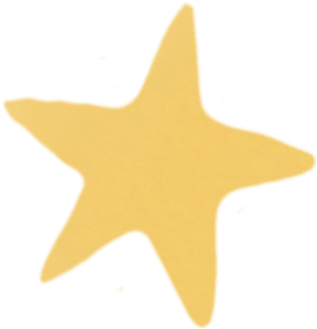 Hand-drawn Transparent Star Illustration on White Background
