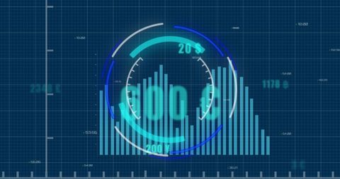Digital Analytics Interface with Vibrant Data Display - Download Free Stock Images Pikwizard.com