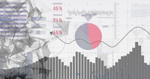 Abstract Data Visualization with Pie Charts and Graphs - Download Free Stock Images Pikwizard.com