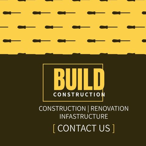 bold construction branding with distinctive black and yellow theme - Download Free Stock Templates Pikwizard.com