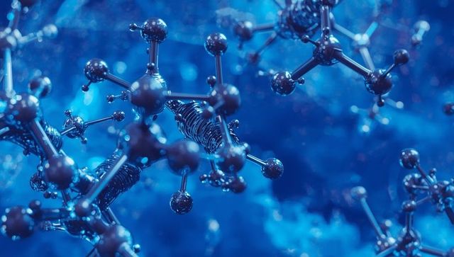 Futuristic Molecule Representation in Deep Blue Tone