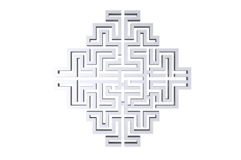 geometric grey labyrinth pattern on transparent background - Download Free Stock Videos Pikwizard.com