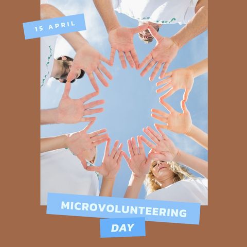unity hands circle celebrating microvolunteering day outdoors - Download Free Stock Templates Pikwizard.com