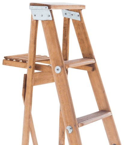 transparent wooden ladder close-up isolated on white background - Download Free Stock Videos Pikwizard.com