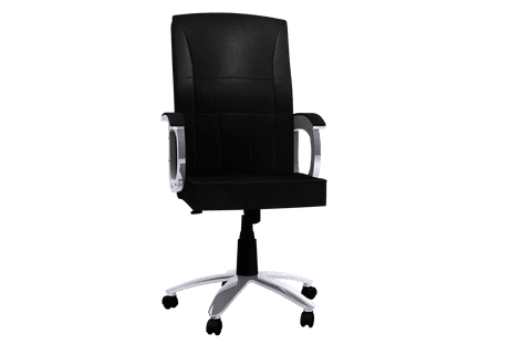 Transparent modern black office chair with sleek design