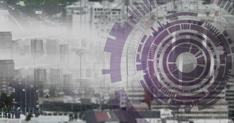 urban cityscape with digital data overlay art - Download Free Stock Images Pikwizard.com