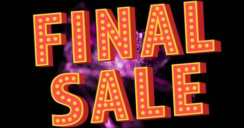 Bold Final Sale Announcement with Bright Text and Sparkles
