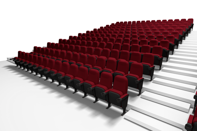 Red Cinema Seats in Perfect Rows on Transparent Background - Download Free Stock Videos Pikwizard.com