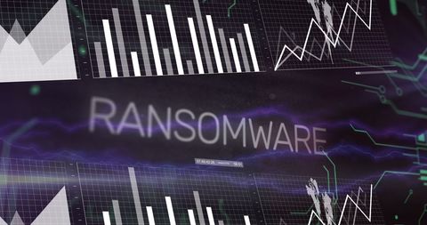 Ransomware Threat Over Data Processing Graphs and Charts - Download Free Stock Images Pikwizard.com