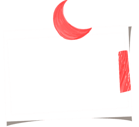 transparent sketch with white frame and red crescent - Download Free Stock Videos Pikwizard.com