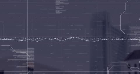 Data Analytics Visualization Over Modern City Landscape