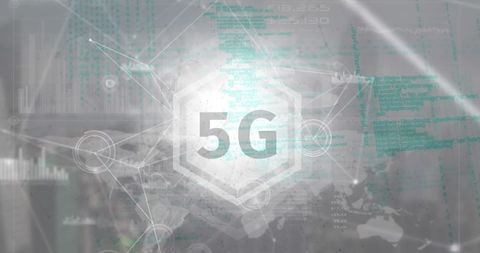 5g network concept with digital code and world map interface - Download Free Stock Images Pikwizard.com