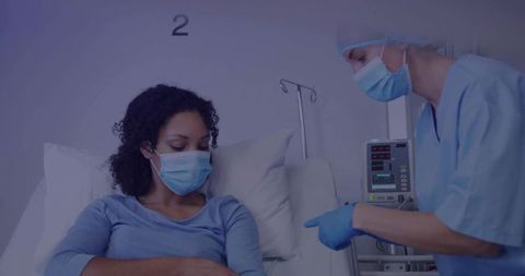 Nurse Caring for Patient in Hospital, Infusion Therapy and Care