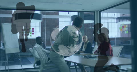 Dynamic Business Meeting with Global Sports Technology Concept