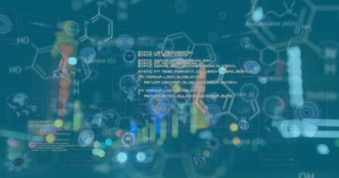 Abstract Data Processing and glowing geometric shapes Background - Download Free Stock Images Pikwizard.com