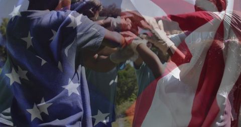 Volunteers Collaborating in Community Garden, Unity for a Cause