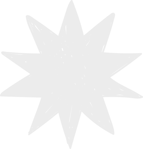 White star on transparent background for celebration design