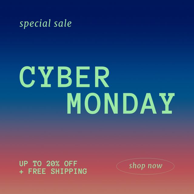 Image of cyber monday on blue and pink background. Online shopping, sales, promotions, discount and cyber monday concept.