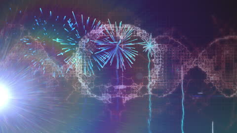 Digital Revolution with Futuristic Light Trails and Effects