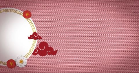 Chinese New Year Rabbit Illustration with Traditional Patterns