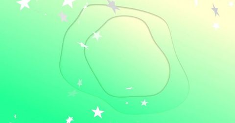 Abstract green layers with stars cosmo design art