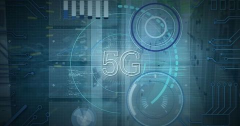 Futuristic 5G Network with HUD Elements Transforming Connectivity - Download Free Stock Images Pikwizard.com