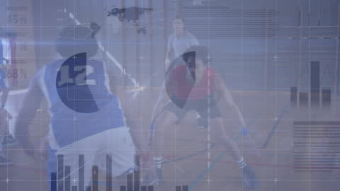 Basketball with Data Analytics Overlay in Technological Display