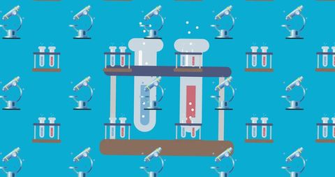 science lab pattern with test tubes and microscopes - Download Free Stock Images Pikwizard.com