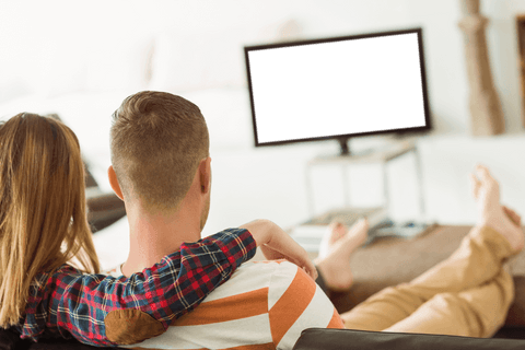 Transparent TV Screen Hint: Cozy Couple Relaxing in Living Room - Download Free Stock Videos Pikwizard.com