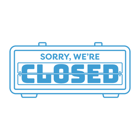 sorry we're closed sign in blue on transparent background - Download Free Stock Videos Pikwizard.com