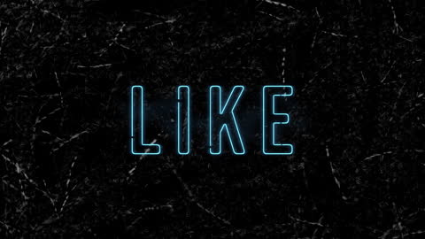 Glowing Blue 'Like' Text on Dark Abstract Background