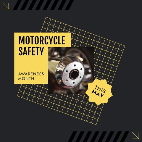 motorcycle safety awareness month graphic design with tool - Download Free Stock Templates Pikwizard.com