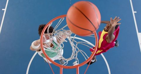 Dynamic Action Shot of Successful Basketball Shot - Download Free Stock Images Pikwizard.com
