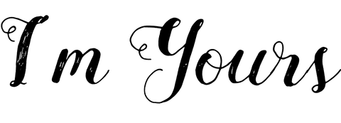 Elegant i'm yours text design on transparent background