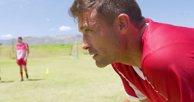 Focused Soccer Player During Intense Training Session - Download Free Stock Images Pikwizard.com