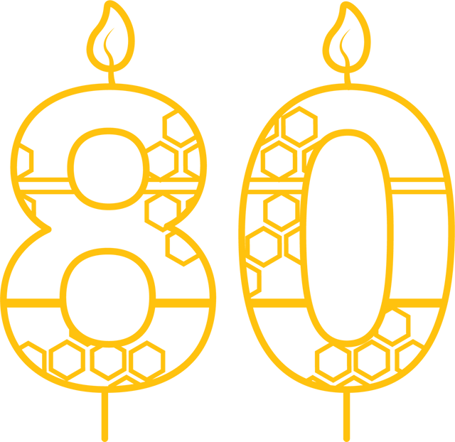 Yellow 80th Birthday Candle Illustration with Transparent Background - Download Free Stock Videos Pikwizard.com