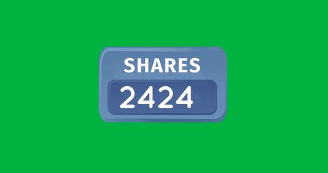 Social Media Share Count Display Icon on Green Background - Download Free Stock Images Pikwizard.com