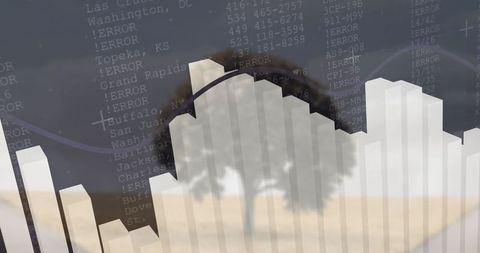 Abstract Data Visual Representation with Growth Chart and Error Codes