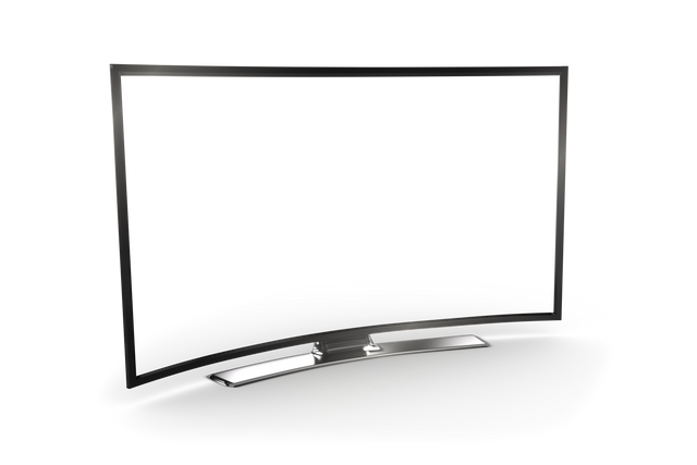 Transparent Curved Flat Screen Monitor Frame on Display Stand - Download Free Stock Videos Pikwizard.com