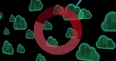 Futuristic Digital Clouds on Data Interfaces - Download Free Stock Images Pikwizard.com