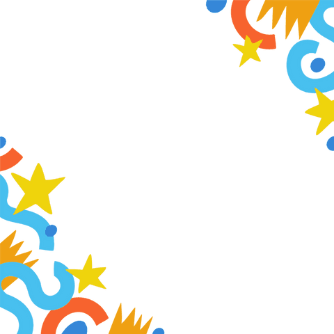 Colorful Abstract Frame with Stars and Ribbons on Transparent Background - Download Free Stock Videos Pikwizard.com