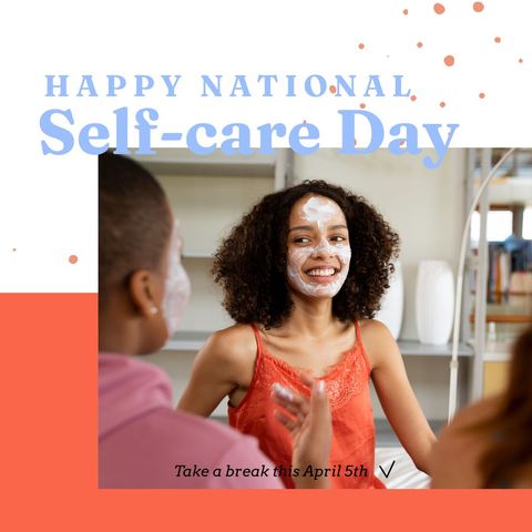 diverse friends celebrating national self-care day with face masks - Download Free Stock Templates Pikwizard.com