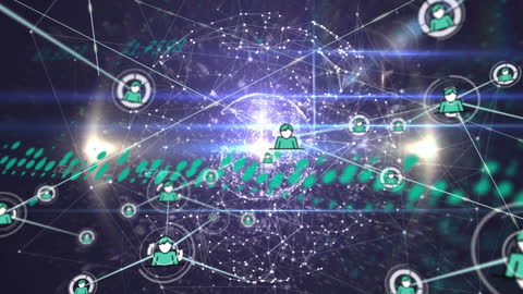 Global Networking and Data Exchange with Abstract Graphic Icons