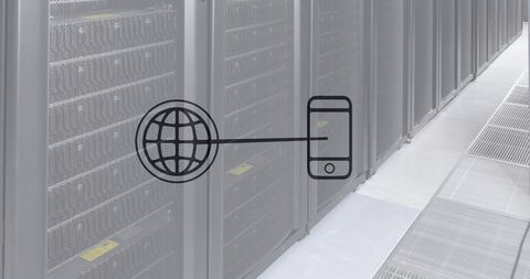 Global Network Connectivity Over Data Servers - Download Free Stock Images Pikwizard.com