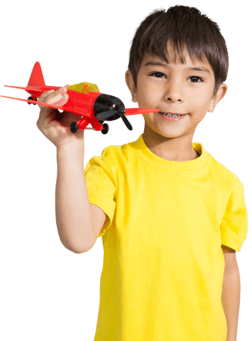 child holding toy plane on transparent background - Download Free Stock Videos Pikwizard.com